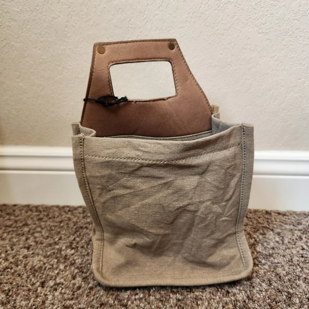 NWT - Mona B. Upcycled-Recycled Beer Snob Tan Canvas Tote Bag